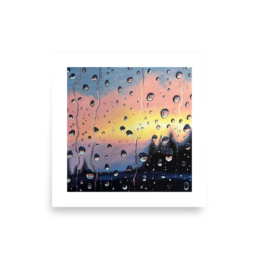 Twilight Raindrops Print