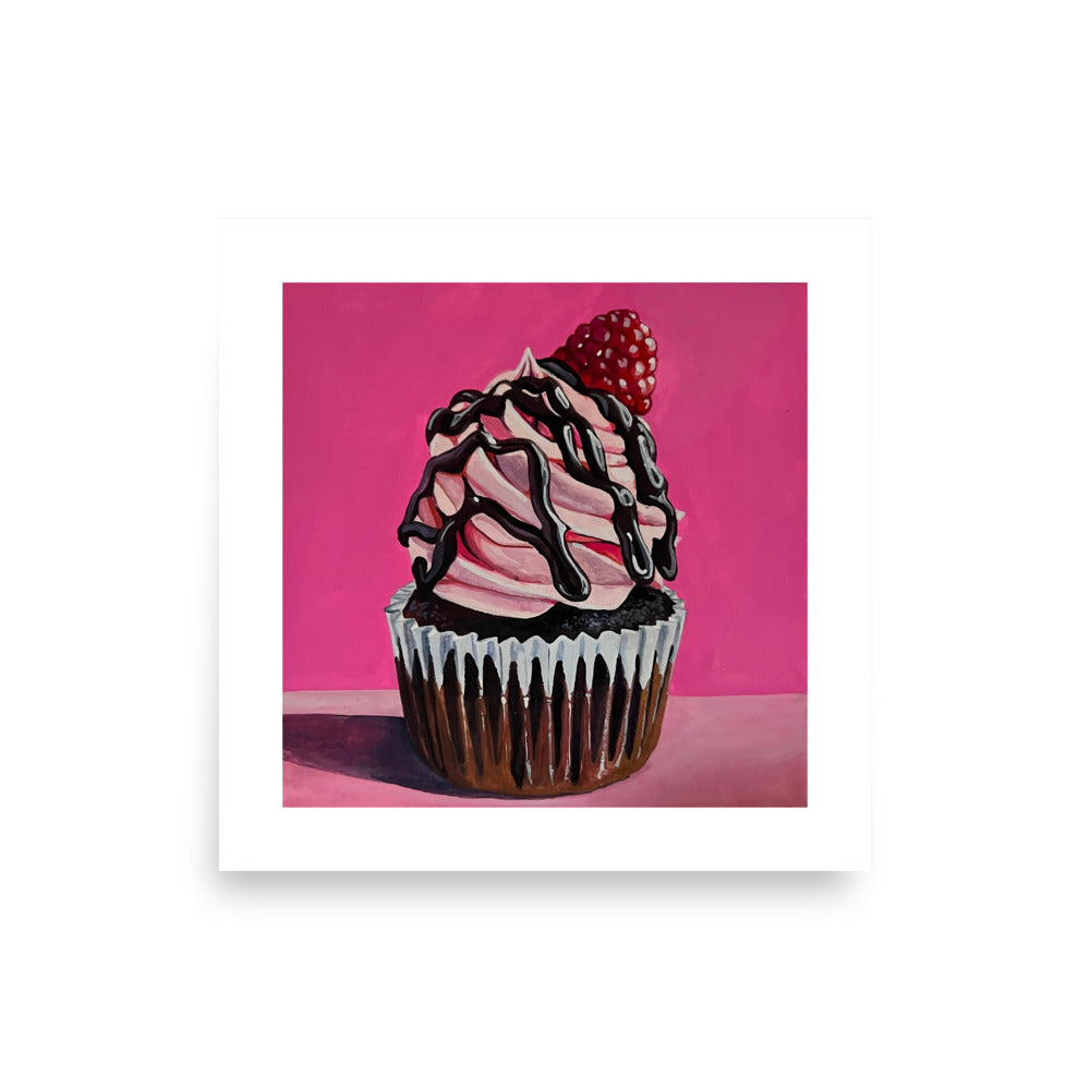 Raspberry Cupcake Print