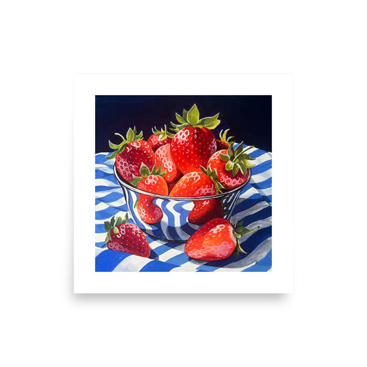 Bowl of Strawberries Print