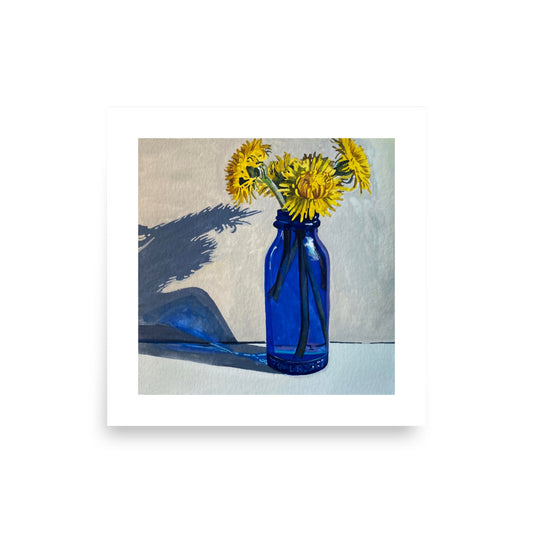 Dandelions in a Vase Print