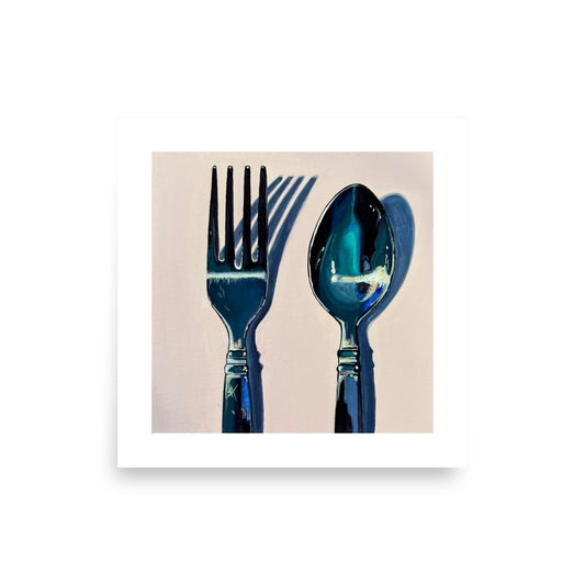 Fork and Spoon Print