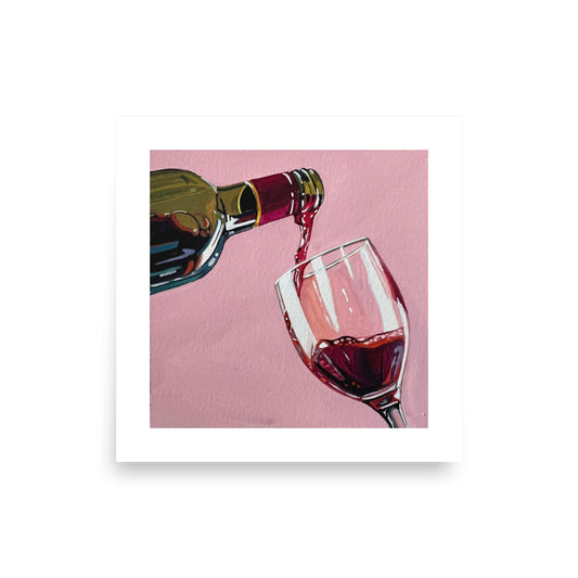 Glass of Red Print