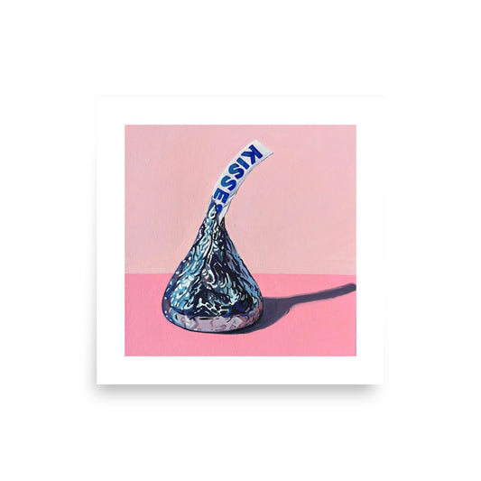 Hershey Kiss on Pink