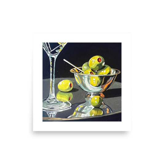 Martini Olives Print