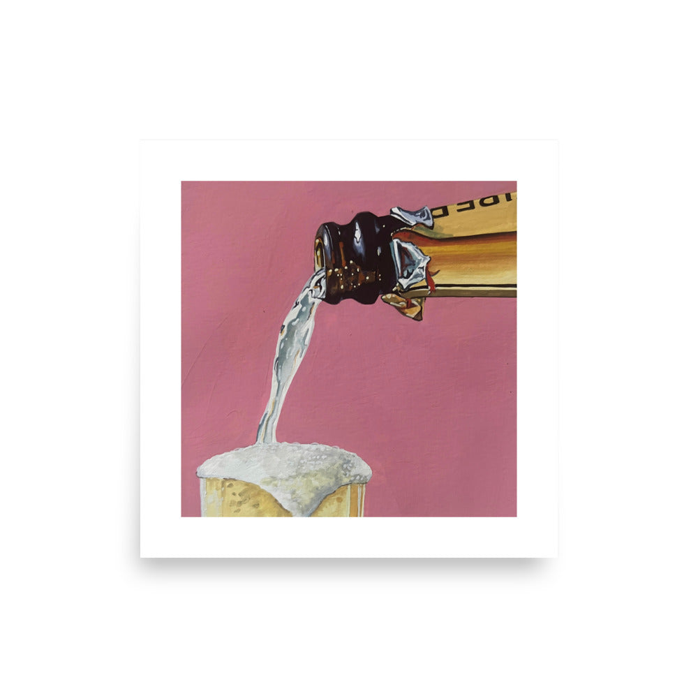 Pouring Champagne Print