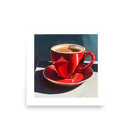 Red Coffee Mug Print