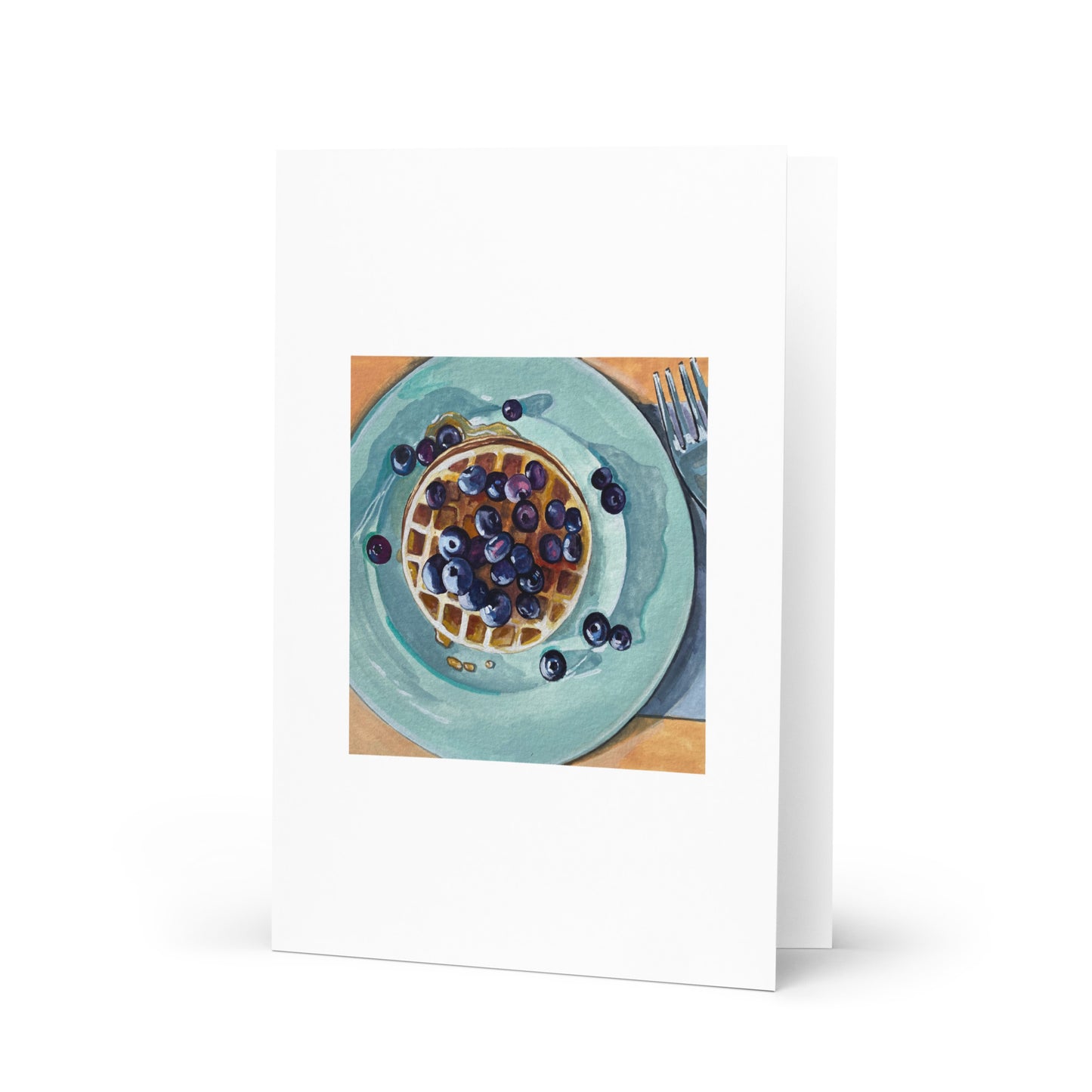 Blueberry Waffles Greeting Card