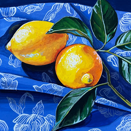 Lemons on Blue