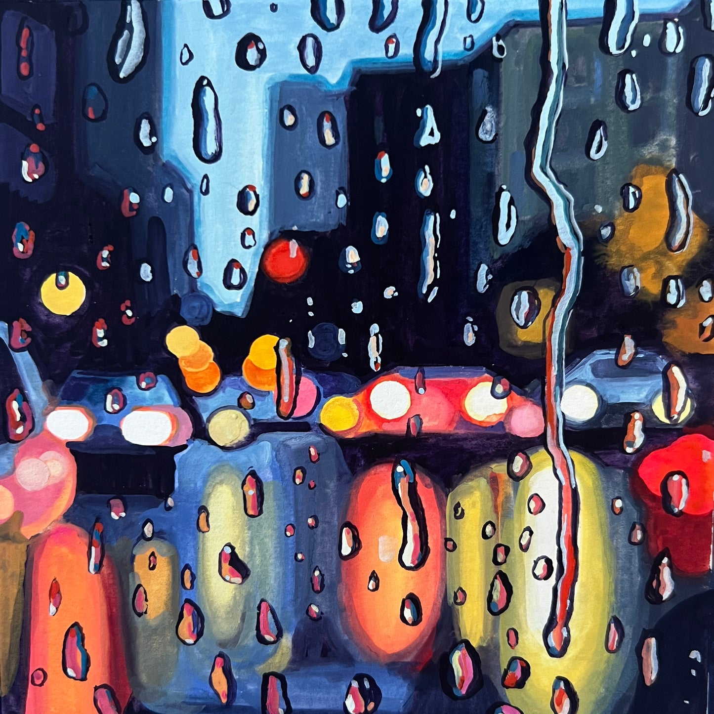 Headlights in the Rain