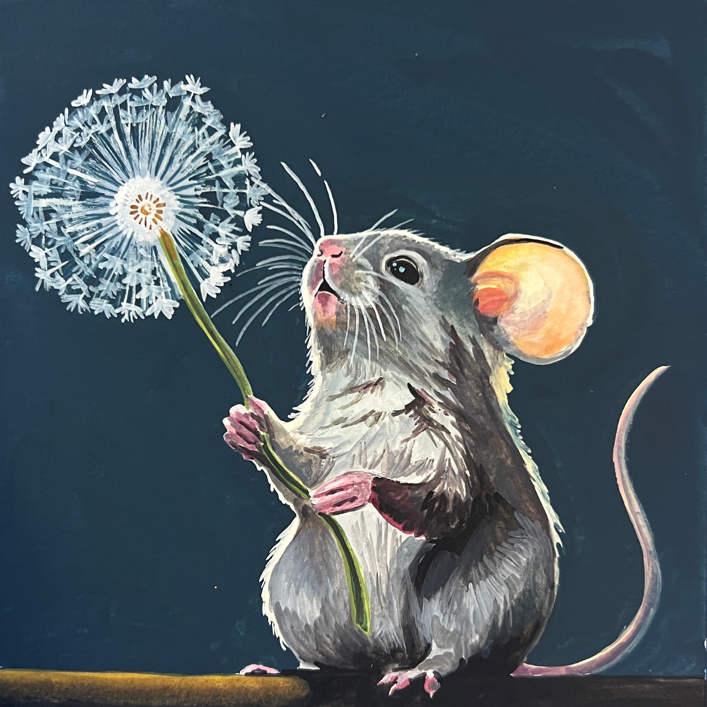 Mouse Makes a Wish Original Illustration