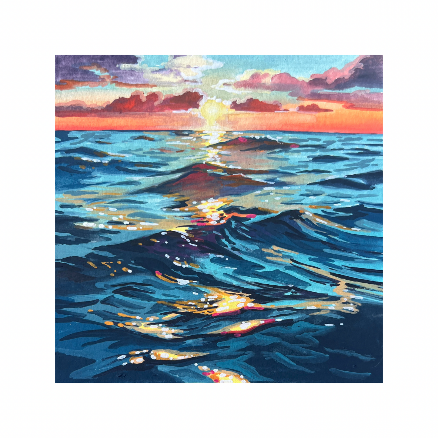 Pacific Sunset 8x8 Print
