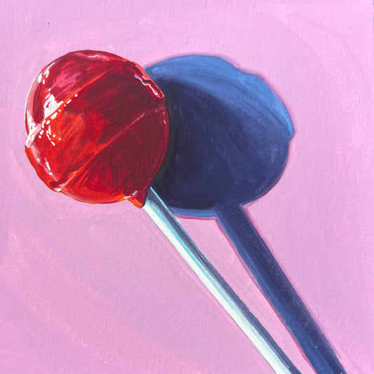 Cherry lollipop