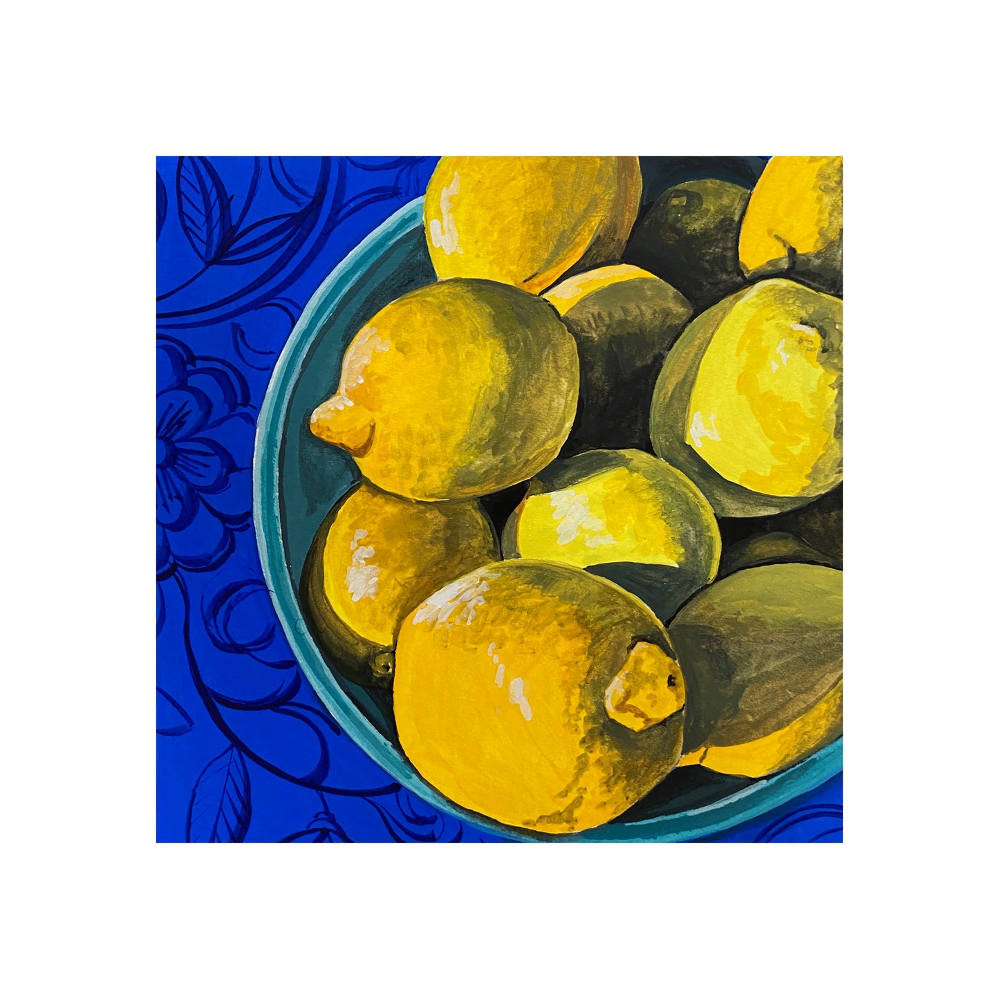 Bowl of Lemons Print